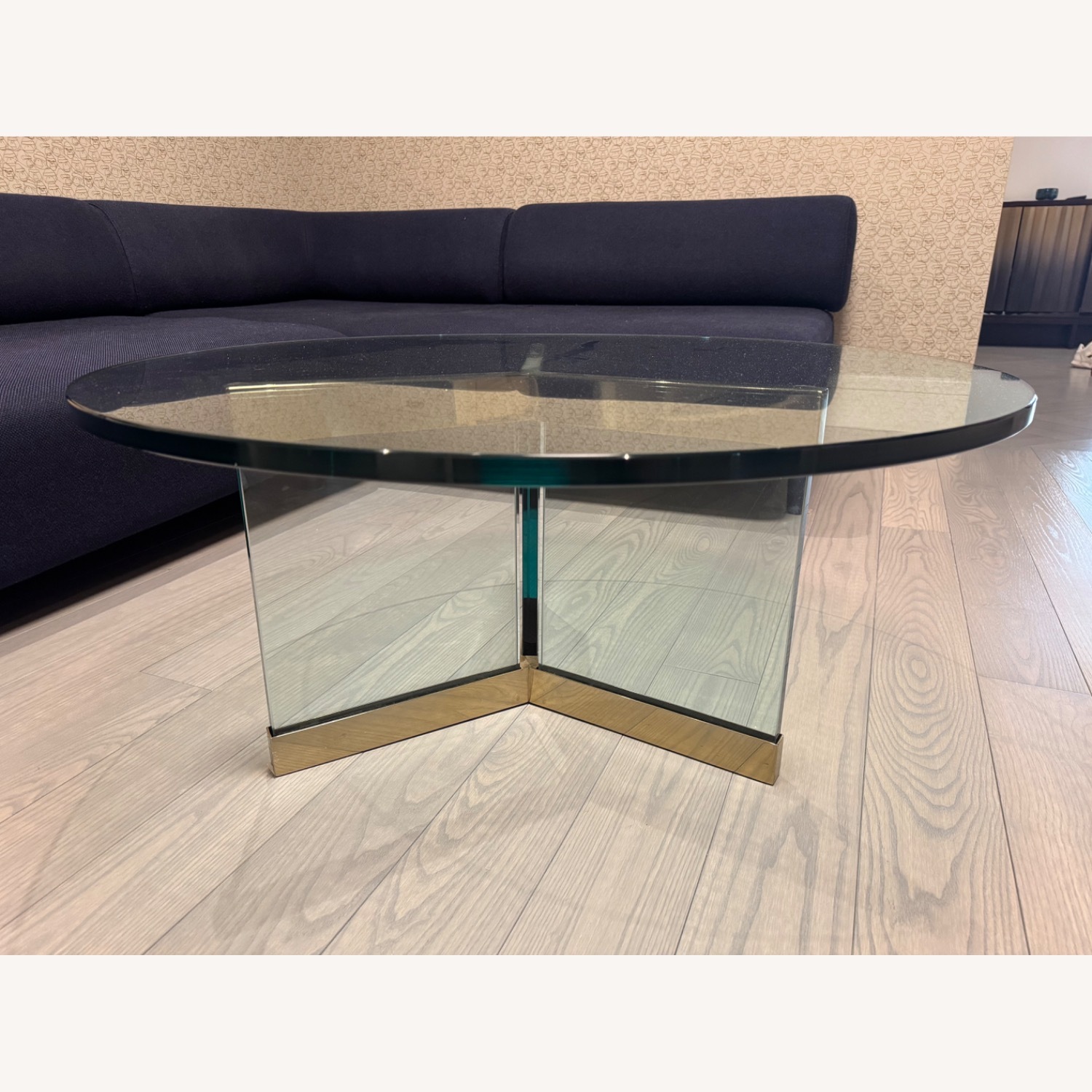 Vintage/Antique Transparent Glass Coffee Table - image-1