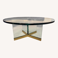 Vintage/Antique Transparent Glass Coffee Table