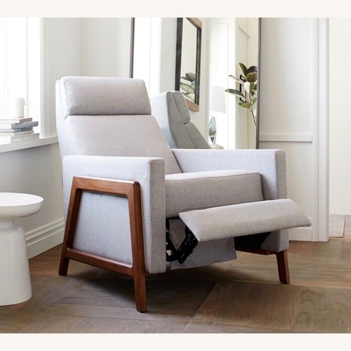 Used West Elm Light Gray Fabric Recliner for sale on AptDeco