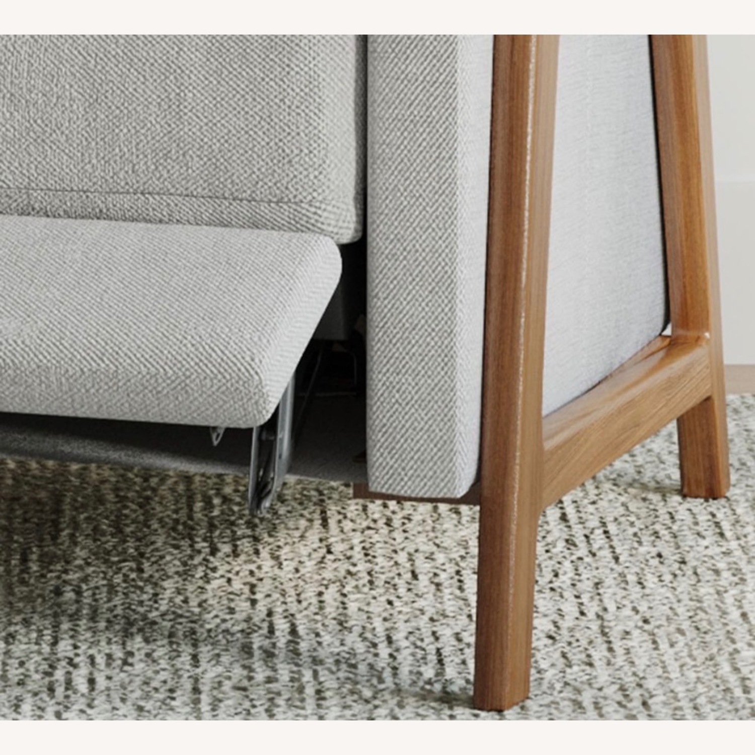 West Elm Light Gray Fabric Recliner - image-6