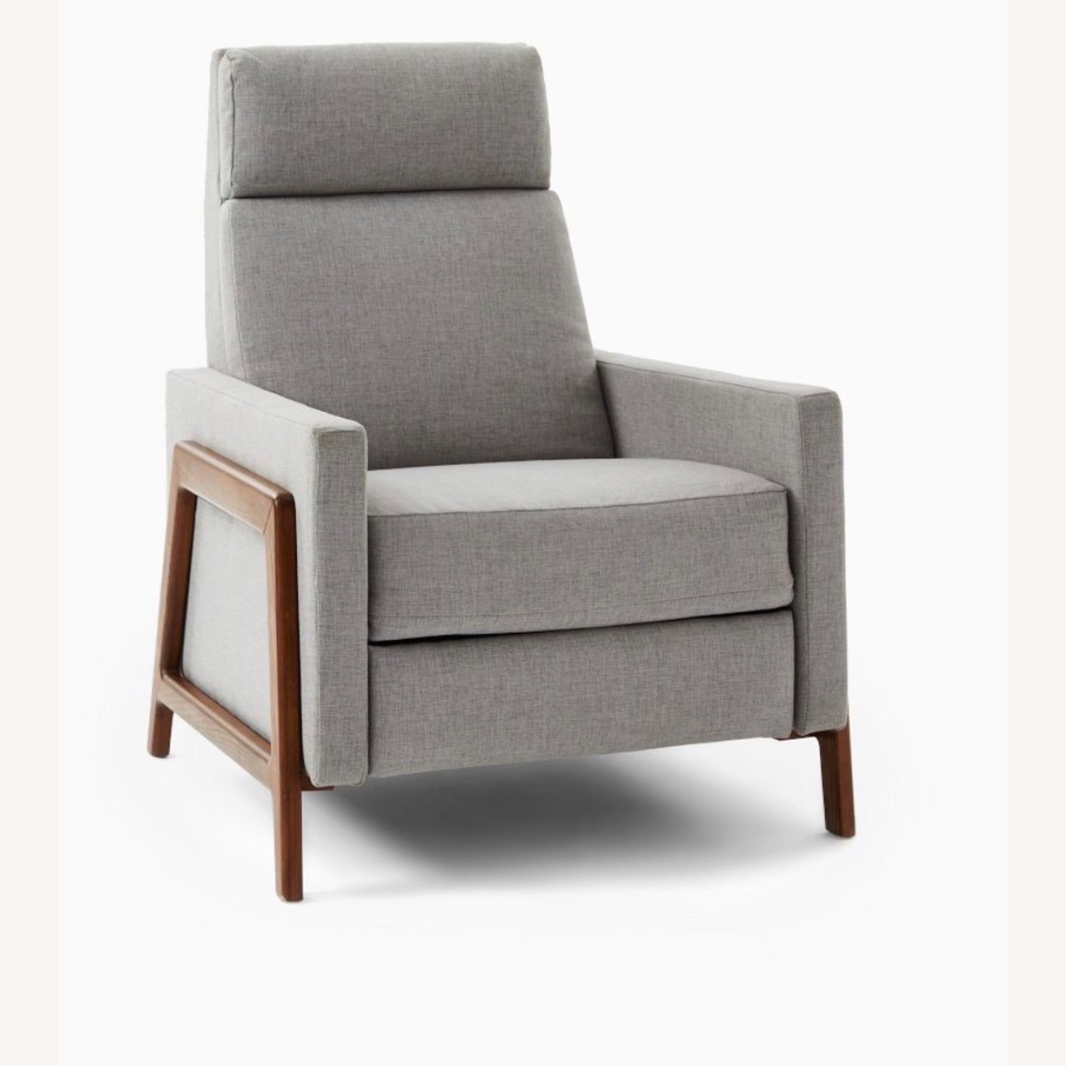 West Elm Light Gray Fabric Recliner - image-4