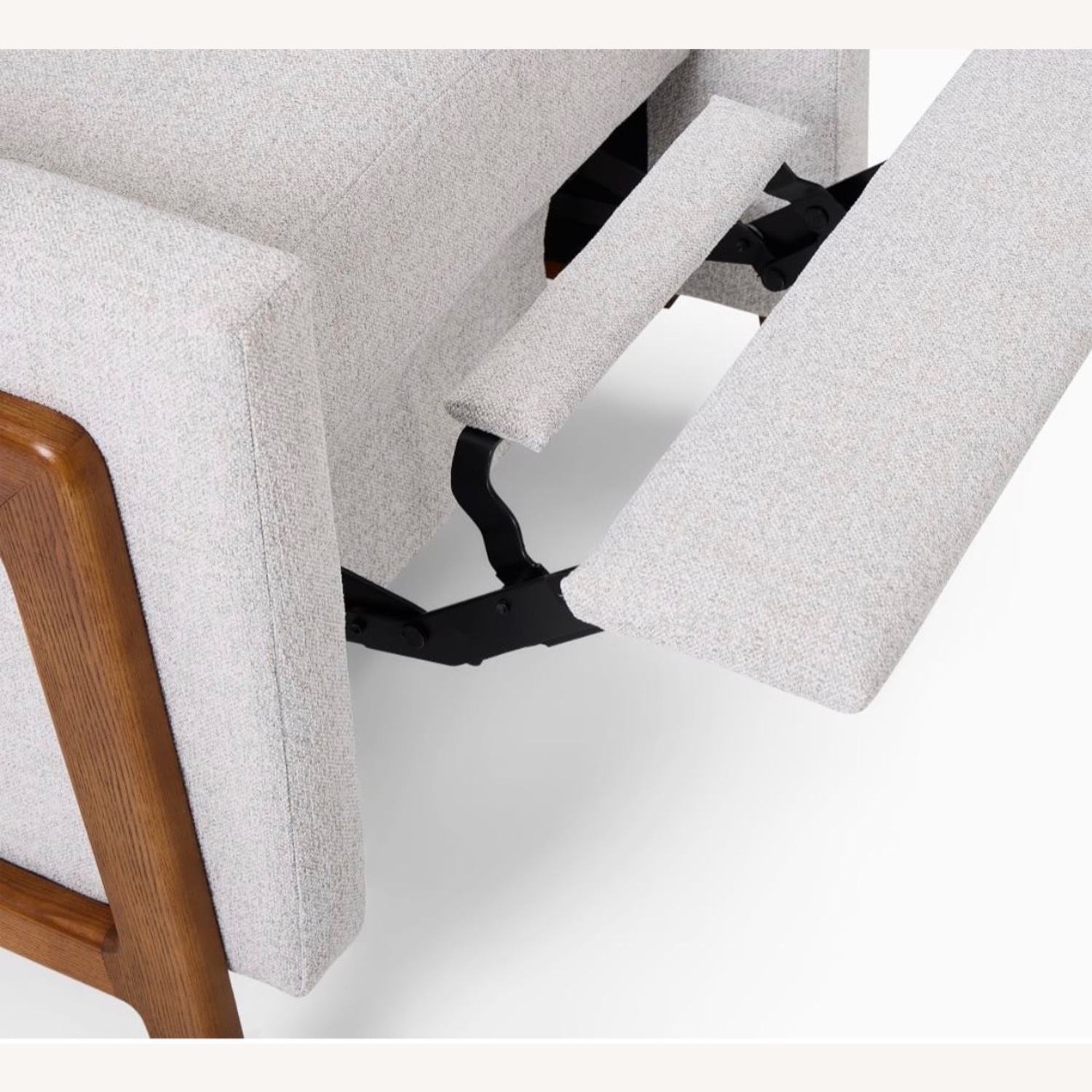 West Elm Light Gray Fabric Recliner - image-5