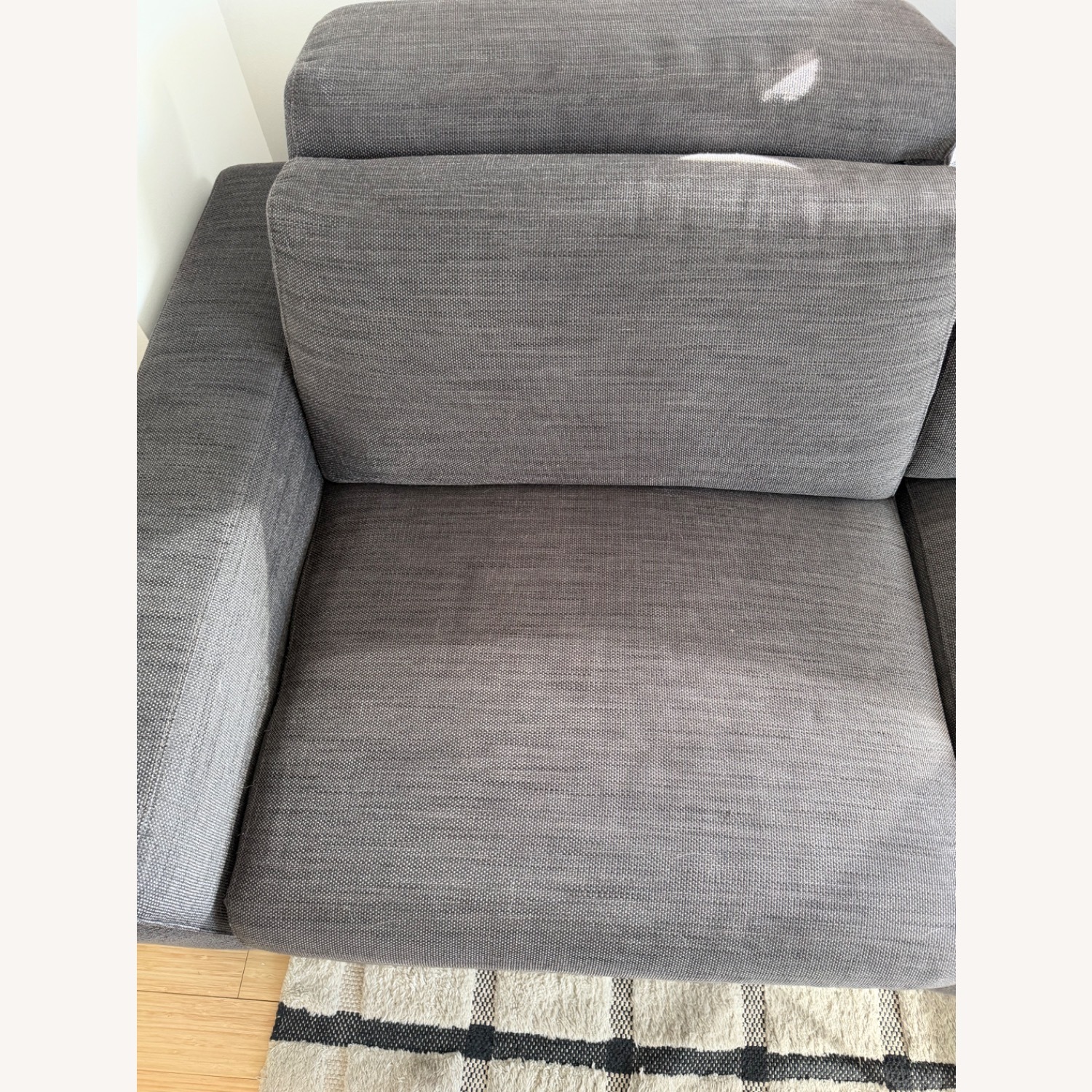West Elm Enzo Dark Gray Fabric 3+ Piece Sectional - image-5