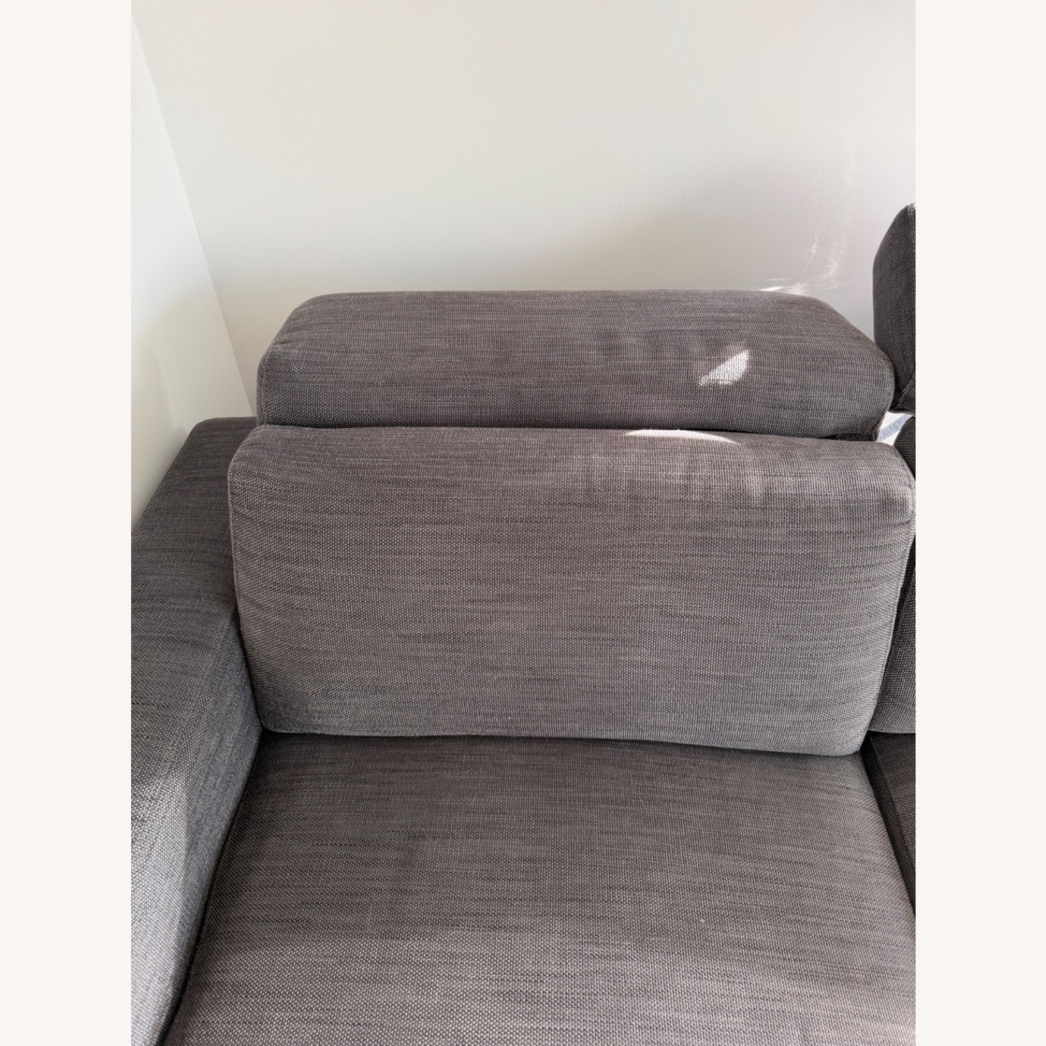 West Elm Enzo Dark Gray Fabric 3+ Piece Sectional - image-4