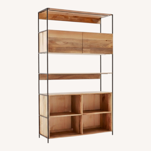 Used West Elm Industrial Open & Closed Storage Bookcase (48") for sale on AptDeco