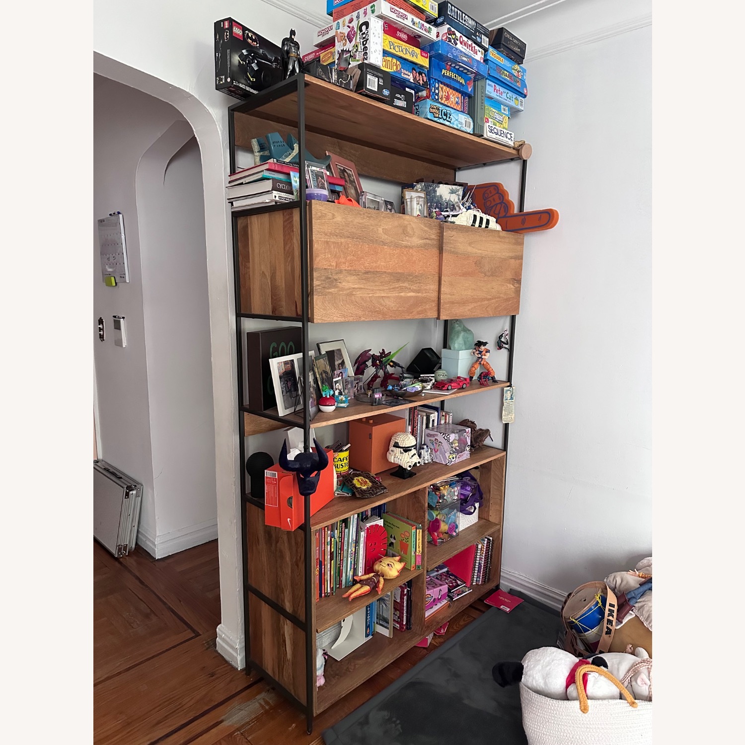 West Elm Industrial Open & Closed Storage Bookcase (48") - image-1