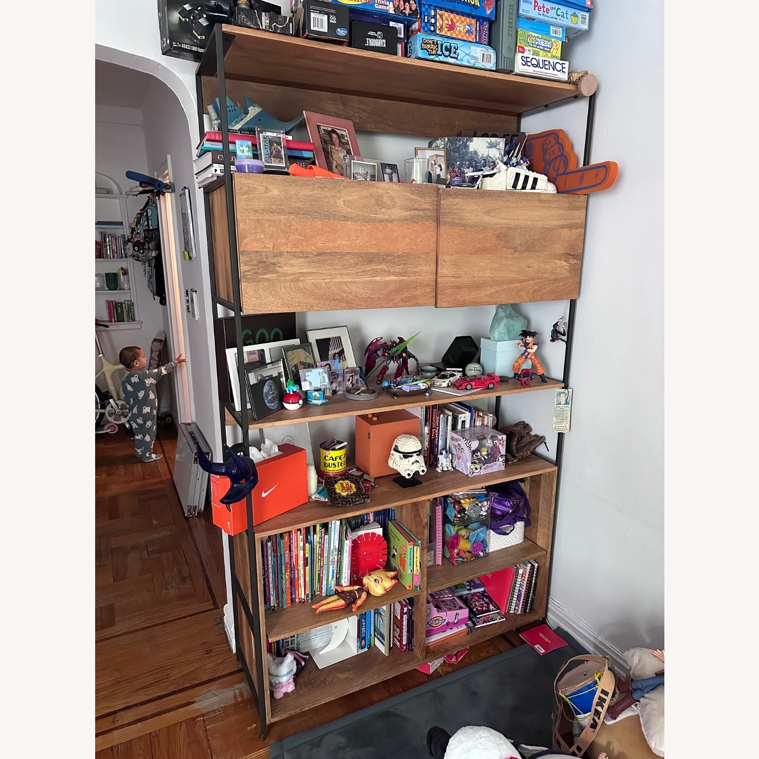 West Elm Industrial Open & Closed Storage Bookcase (48") - image-2