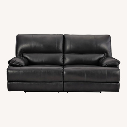 Used Ashley Furniture Dark Brown Leather 2 Seater Sofa for sale on AptDeco