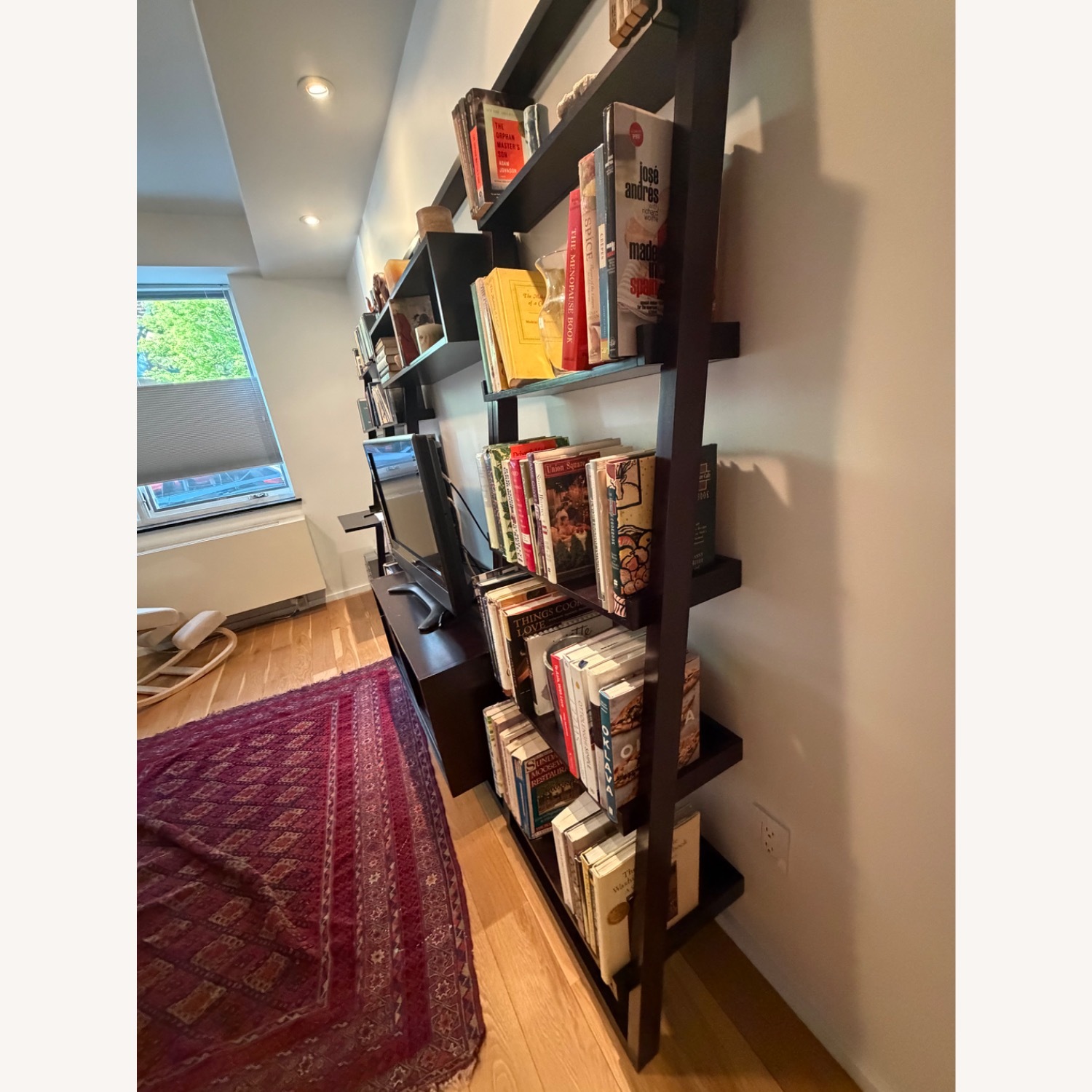 Crate & Barrel Dark Brown Wood Wall Unit - image-4