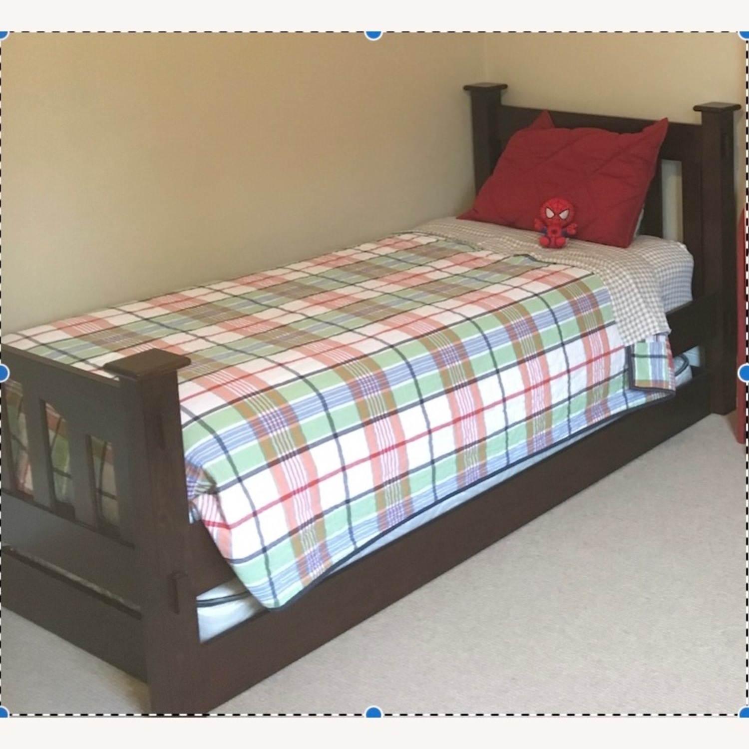 Pottery Barn Kids Kendall Dark Brown Wood Twin Bed - image-1