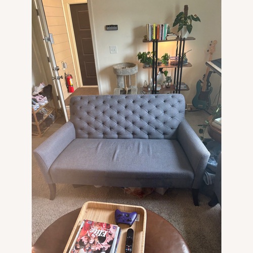 Used West Elm Blue Elton Settee for sale on AptDeco