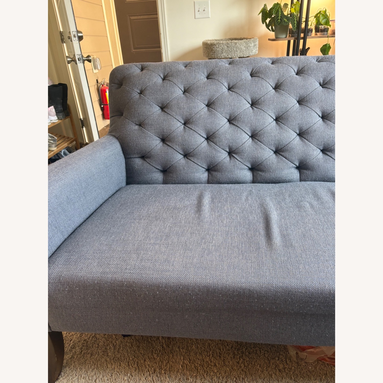 West Elm Blue Elton Settee - image-5