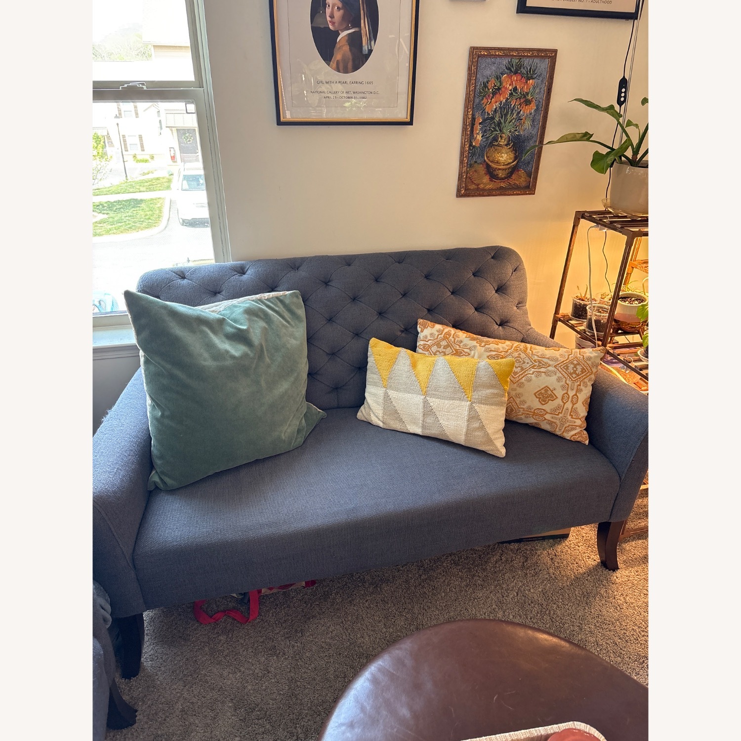 West Elm Blue Elton Settee - image-4