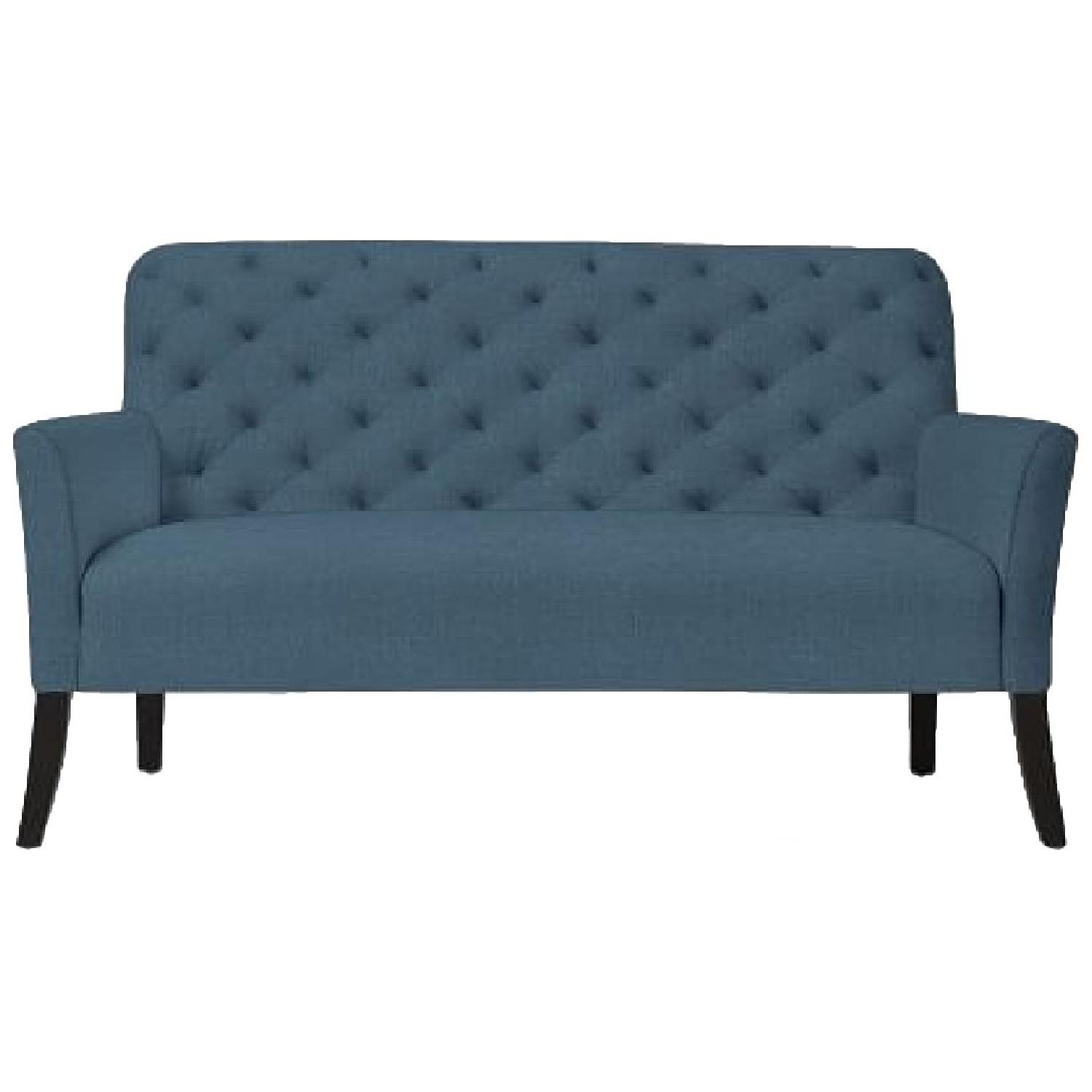 West Elm Blue Elton Settee - image-6
