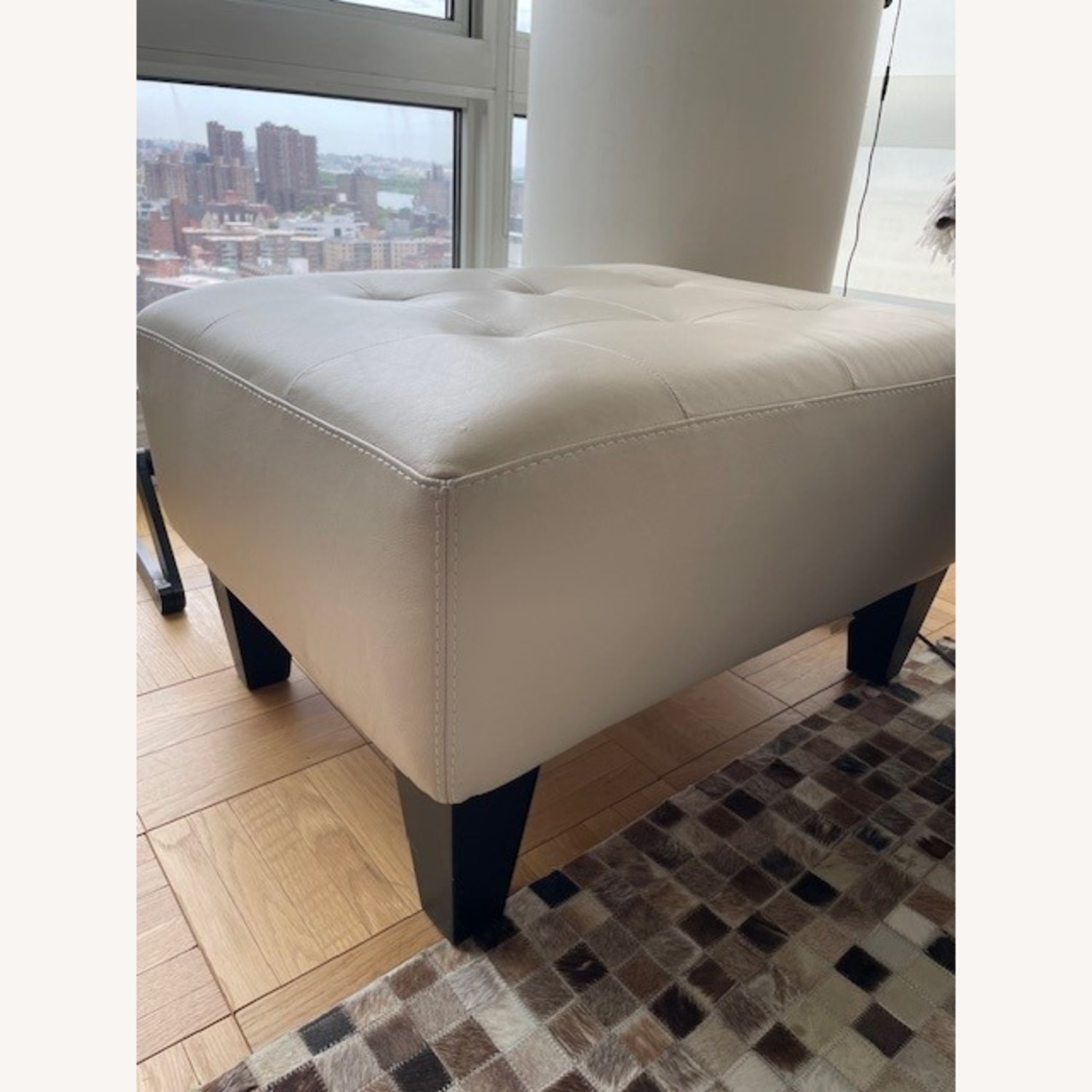 Macy's Ivory Ottoman  - image-3