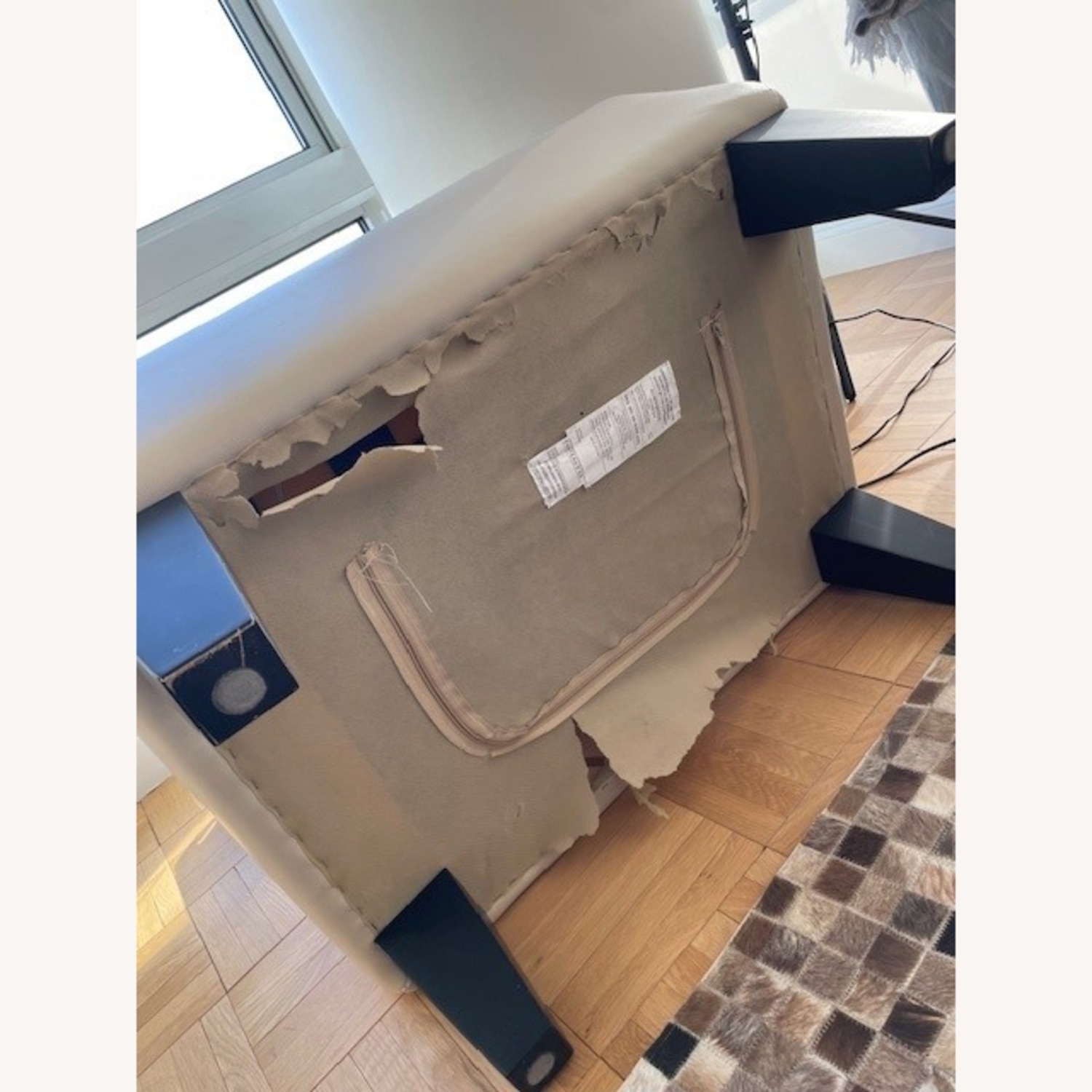 Macy's Ivory Ottoman  - image-2