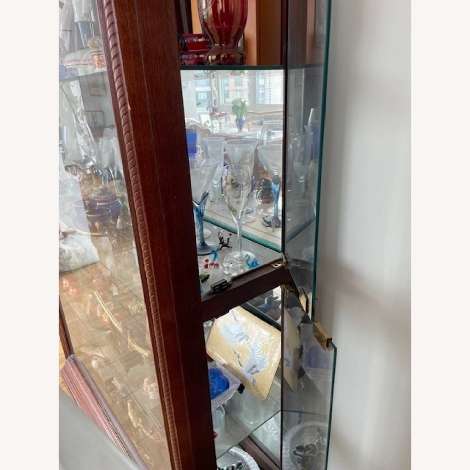 Macy's Mahogany Glass Curio  - image-3