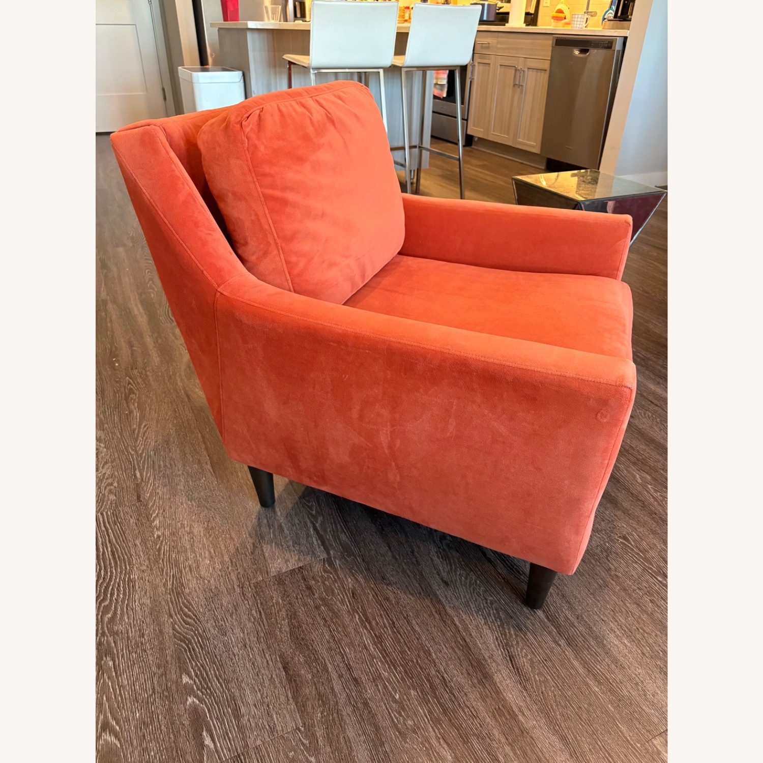 West Elm Orange Velvet Armchair Set - image-5