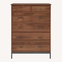 Linear Collection Dark Brown Wood Dresser