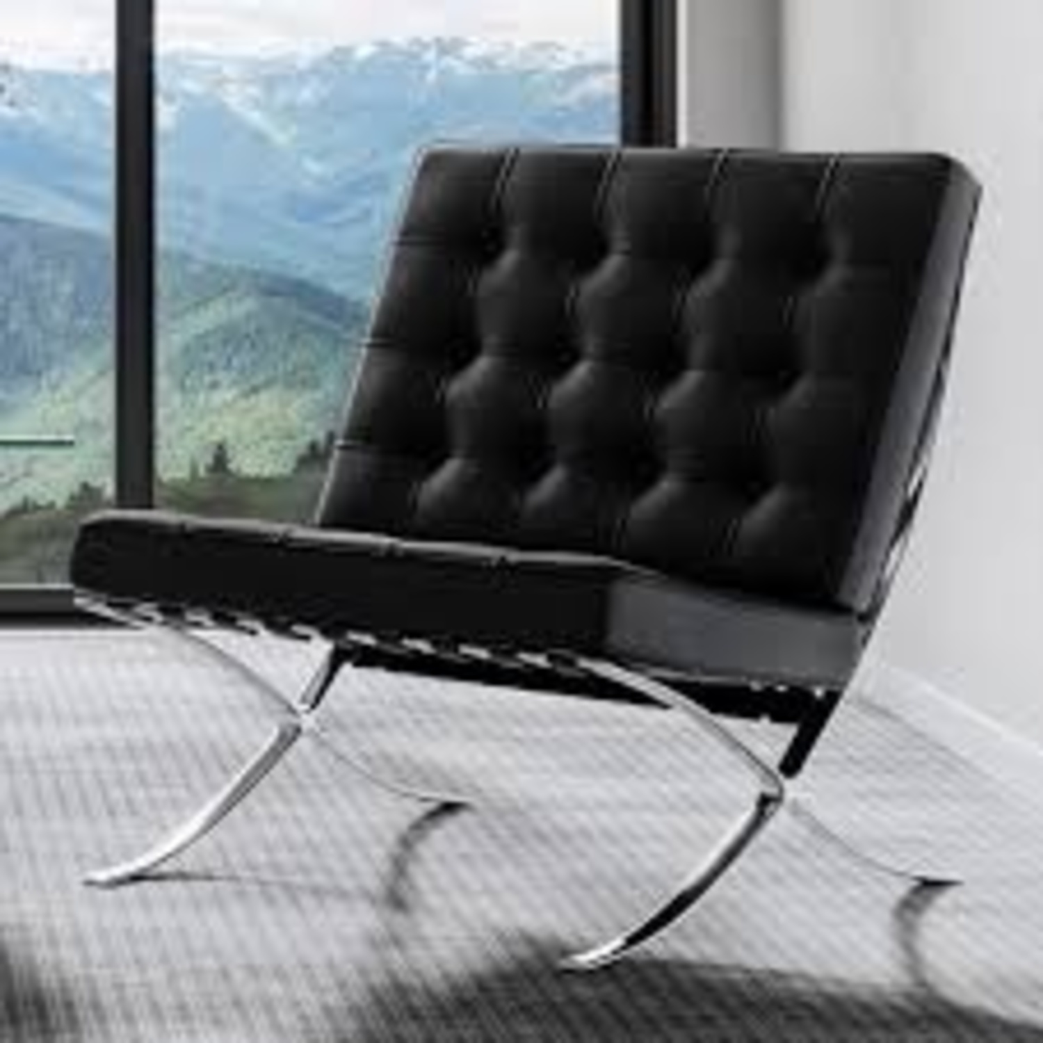 Knoll Black Barcelona Chair Replica - image-11