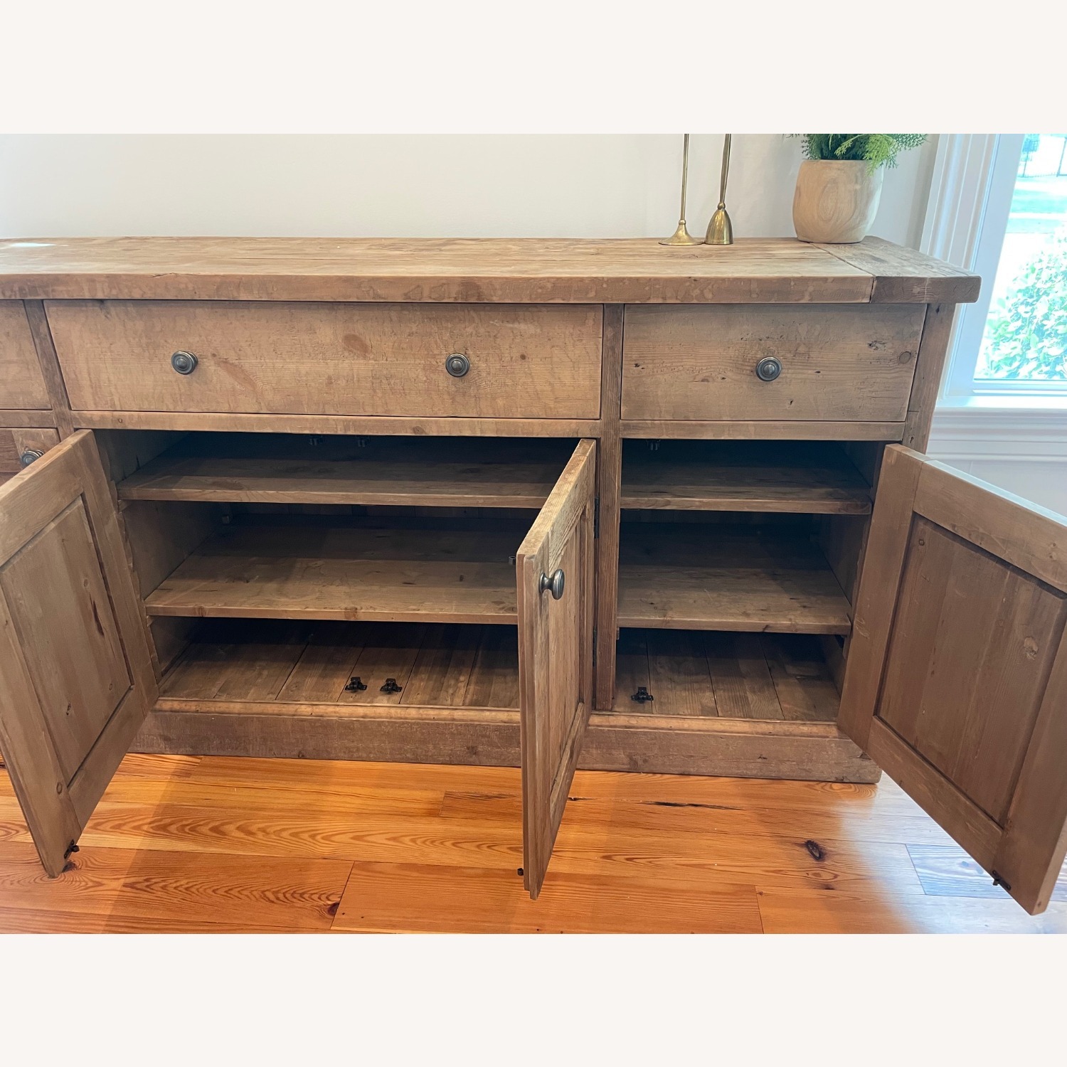 Restoration Hardware Light Brown Wood Sideboard - image-7