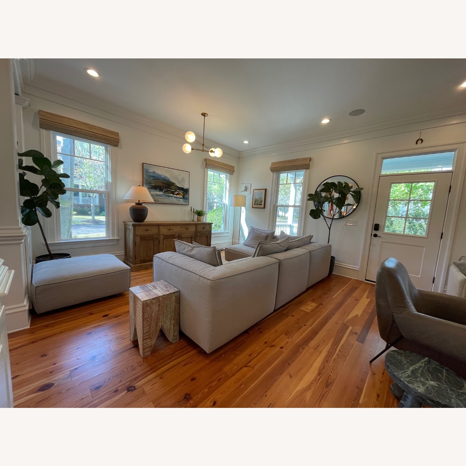 Restoration Hardware Light Brown Wood Sideboard - image-4