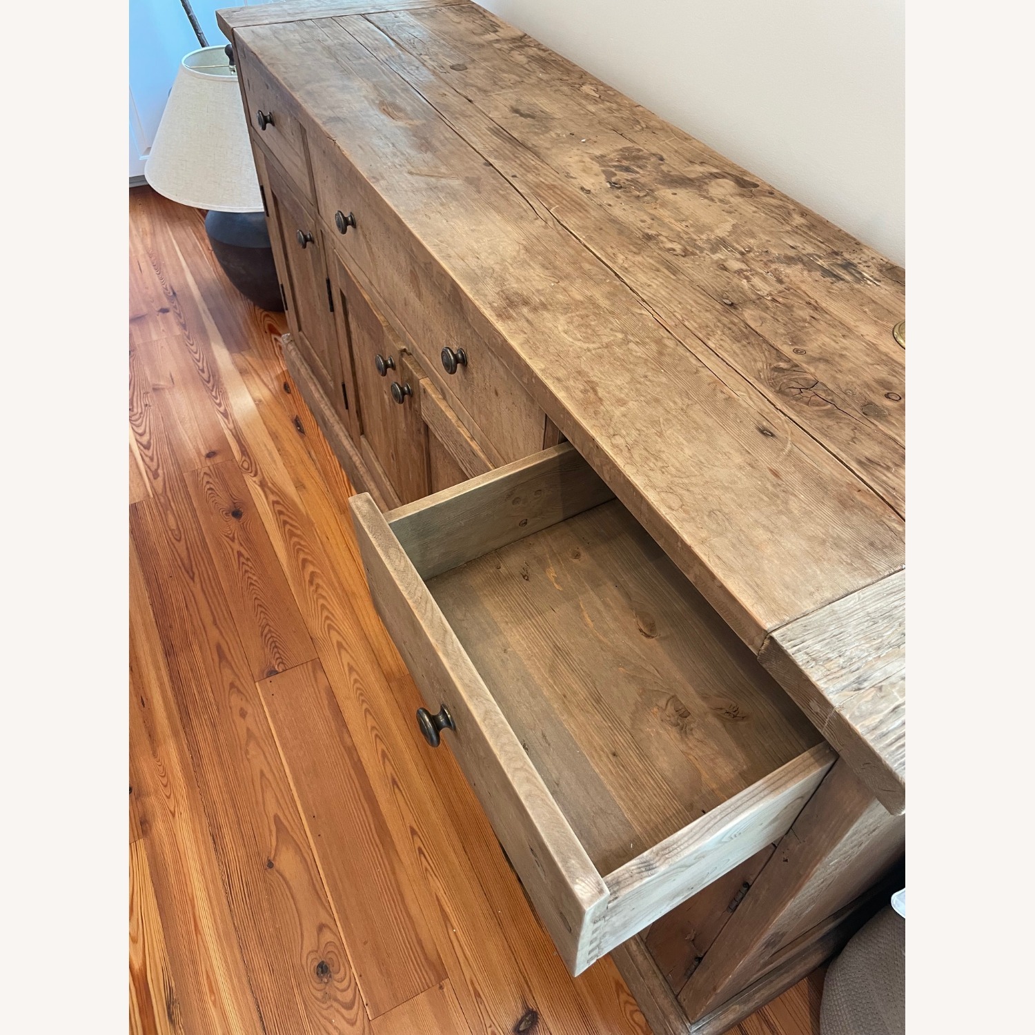 Restoration Hardware Light Brown Wood Sideboard - image-6