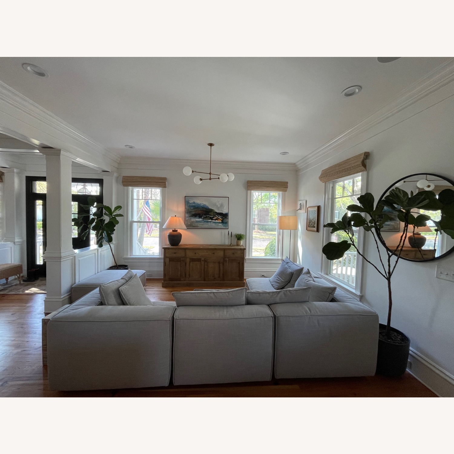 Restoration Hardware Light Brown Wood Sideboard - image-2