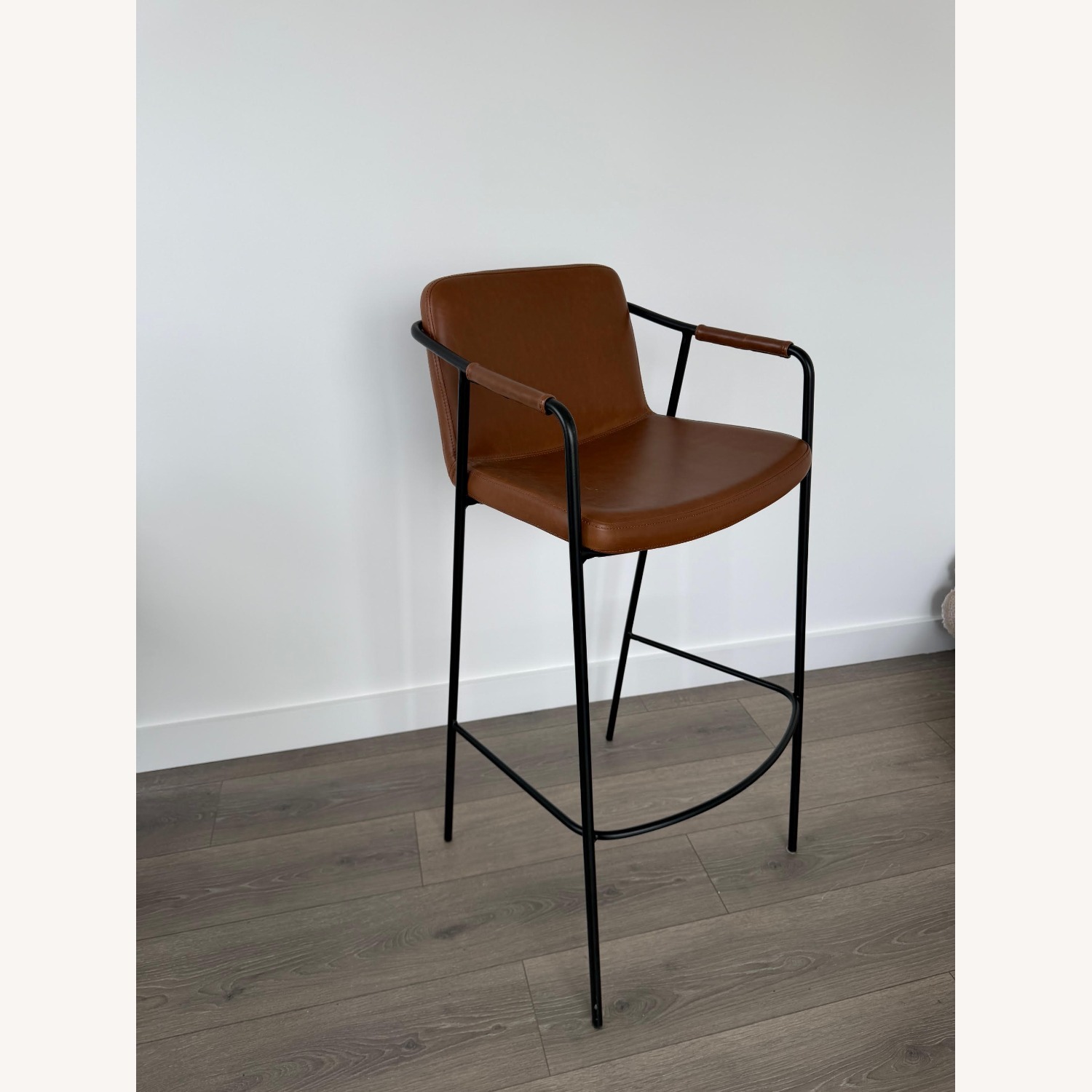 Room & Board Mazie Light Brown Faux Leather Stools - image-2