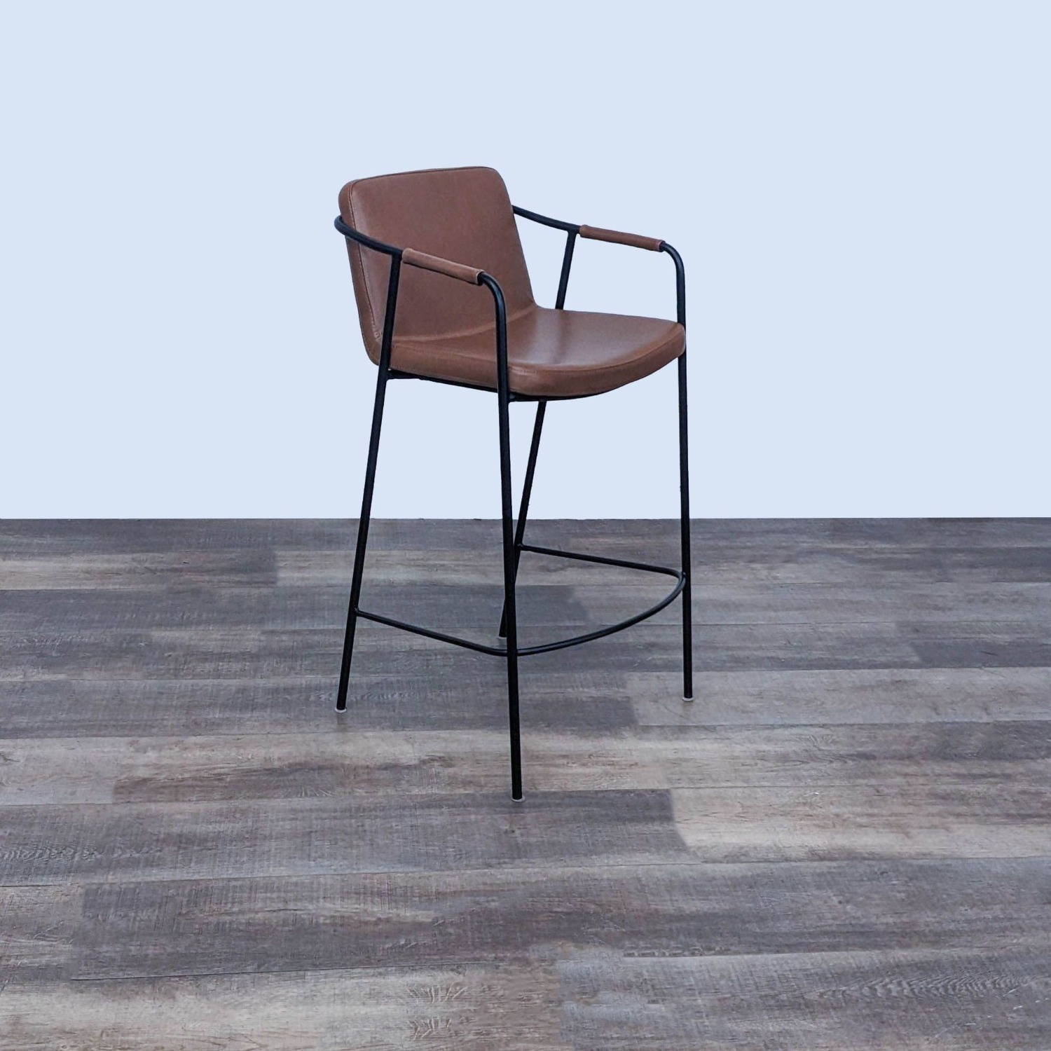 Room & Board Mazie Light Brown Faux Leather Stools - image-3