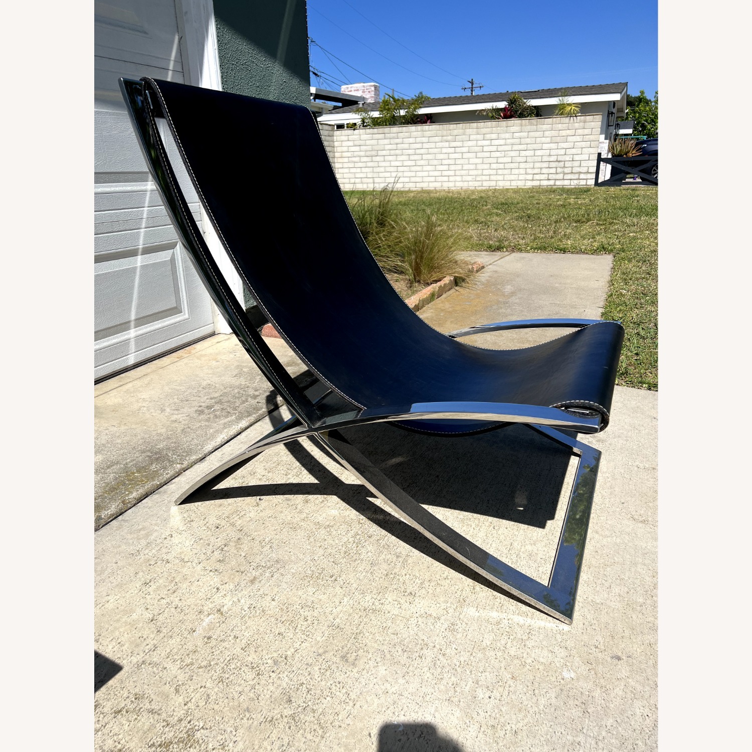 Ralph Lauren Black Leather Accent Chairs - image-2