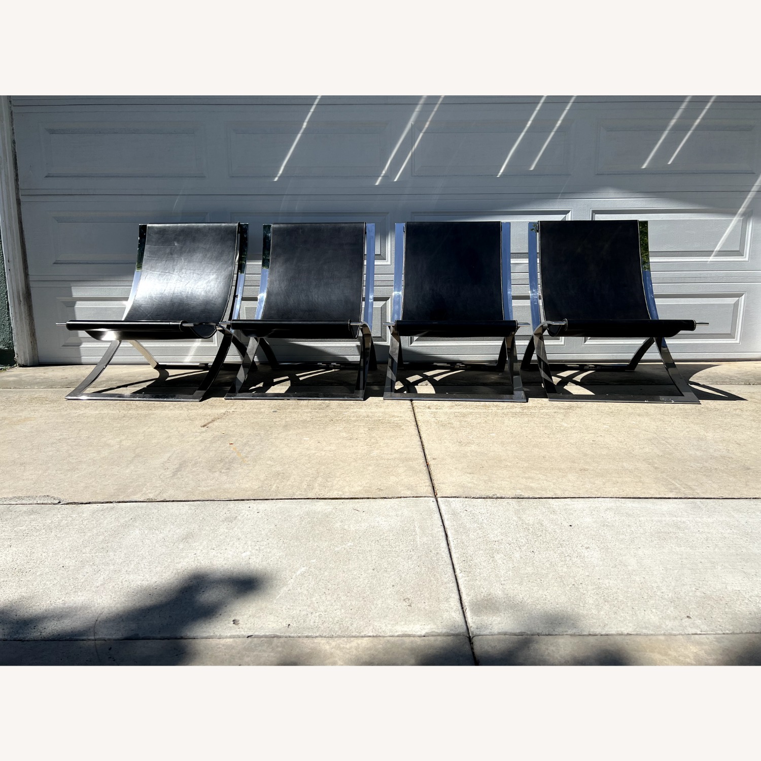 Ralph Lauren Black Leather Accent Chairs - image-3