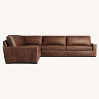 Restoration Hardware Dark Brown 2 Piece Sectional