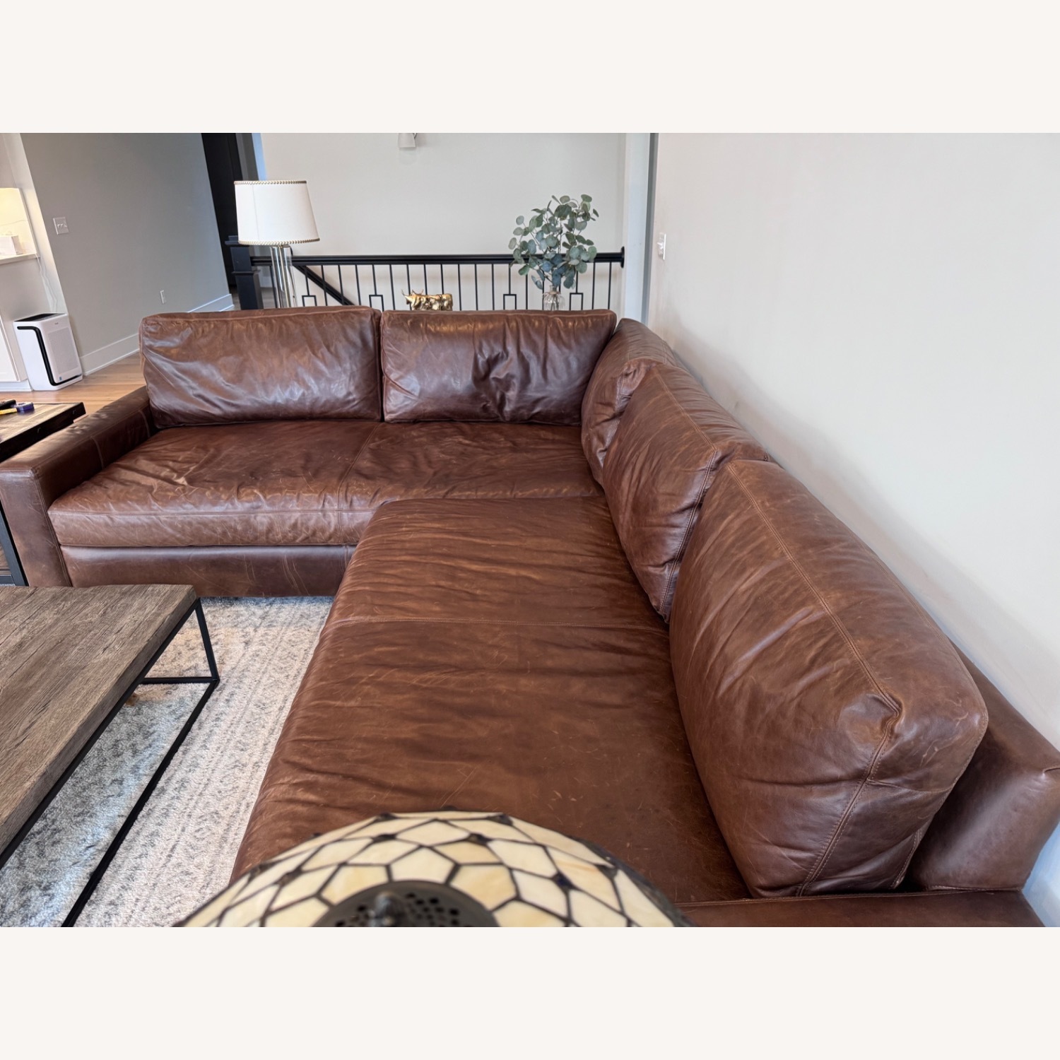 Restoration Hardware Dark Brown 2 Piece Sectional - image-2