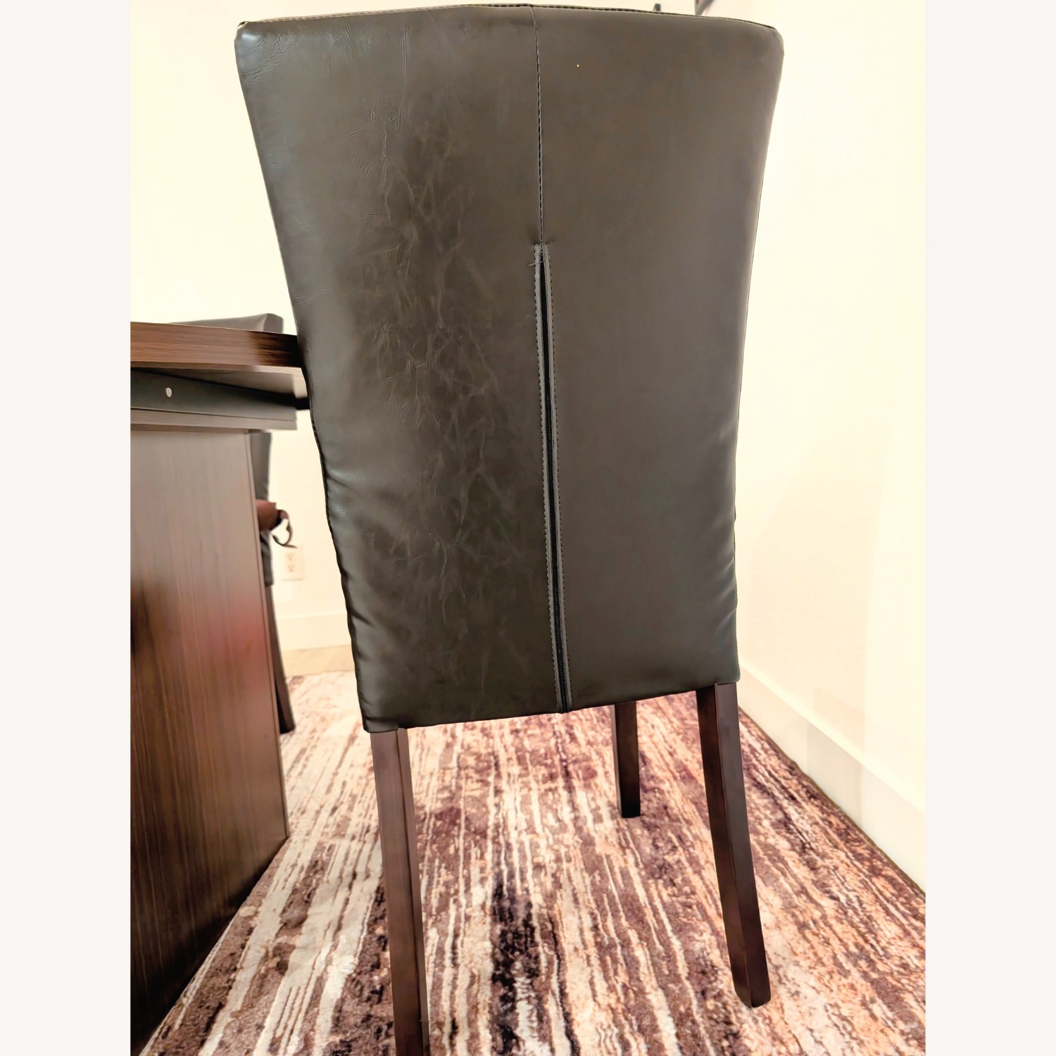 Dark Brown Wood Dining Table - image-7