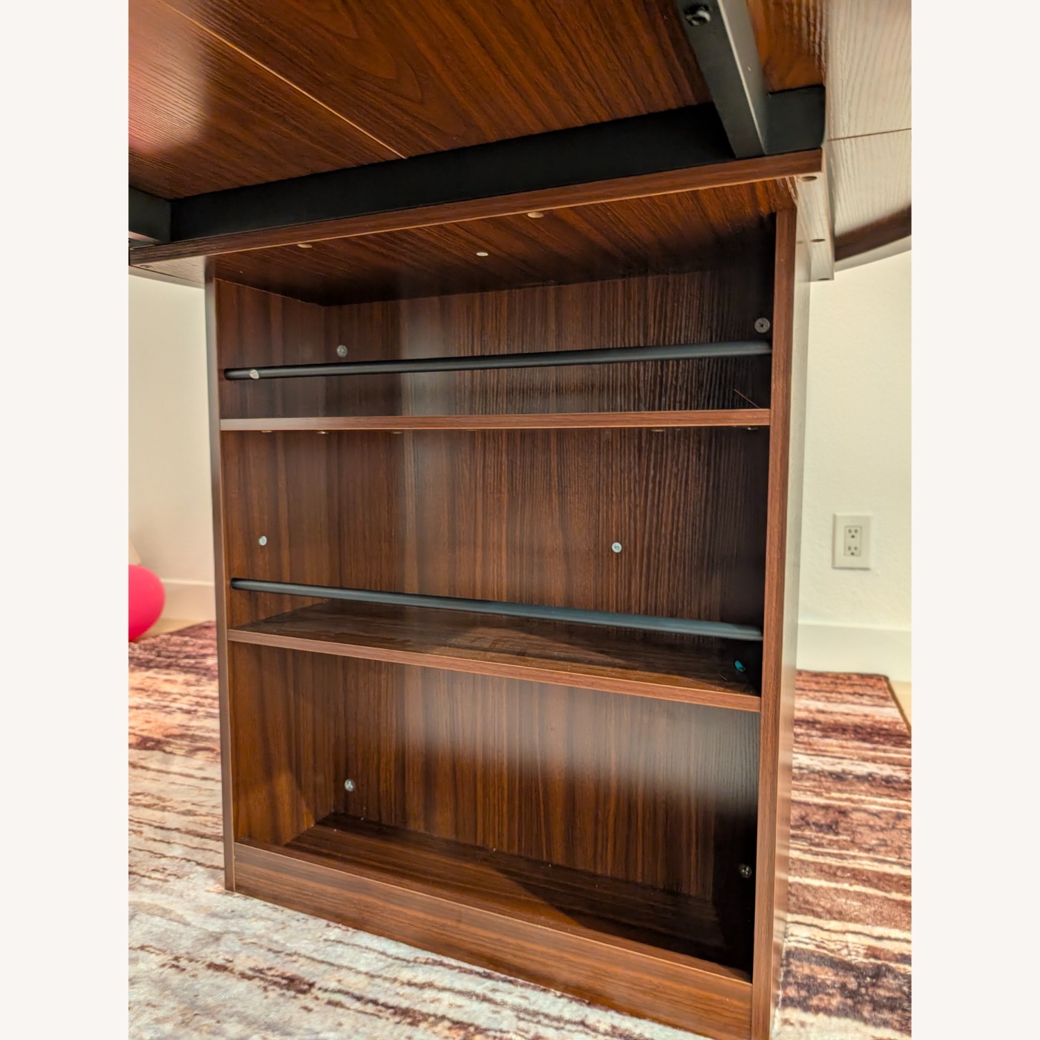 Dark Brown Wood Dining Table - image-5