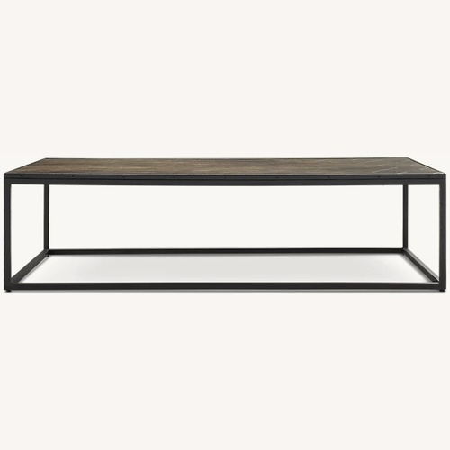 Used Restoration Hardware Light Gray Wood Coffee Table for sale on AptDeco
