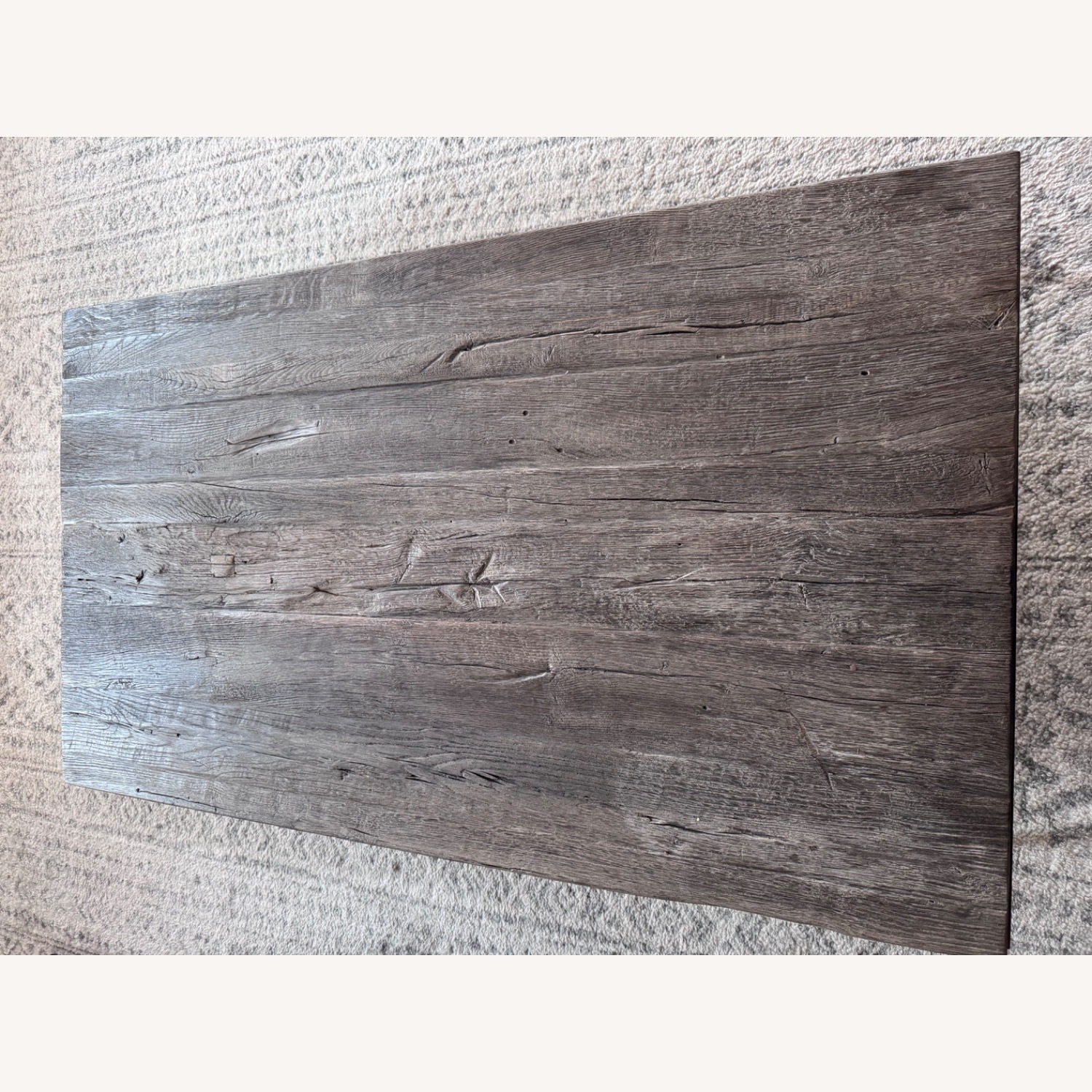 Restoration Hardware Light Gray Wood Coffee Table - image-4