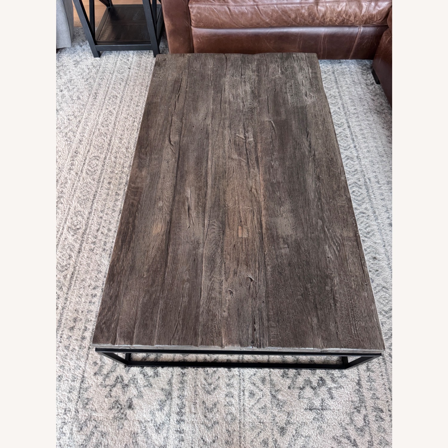 Restoration Hardware Light Gray Wood Coffee Table - image-3