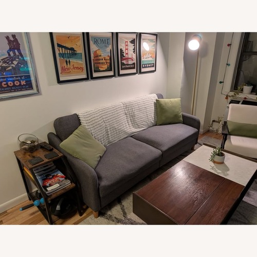 Used Aria 77" Round Arm Convertible Sofa for sale on AptDeco