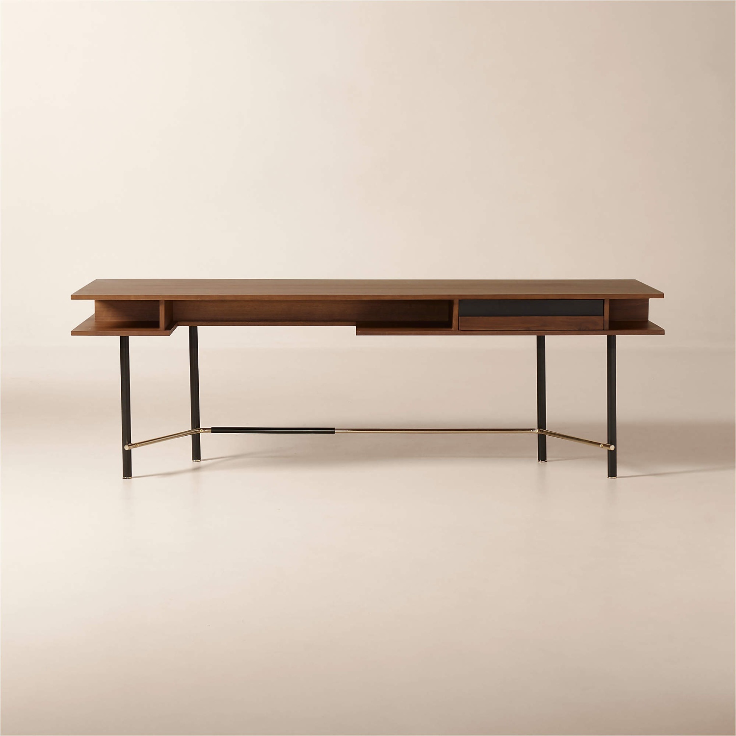 CB2 Portofino Walnut Wood Desk  - image-6