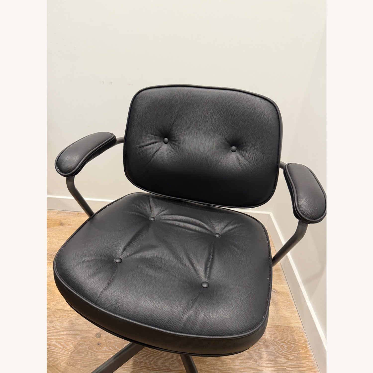 IKEA Alefjall Black Leather Office Chair - image-2