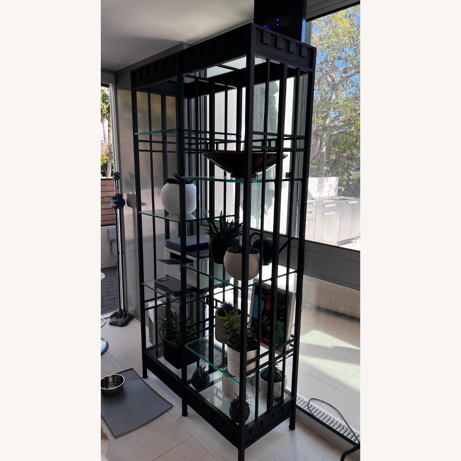 Black Metal Wall Shelf - image-1