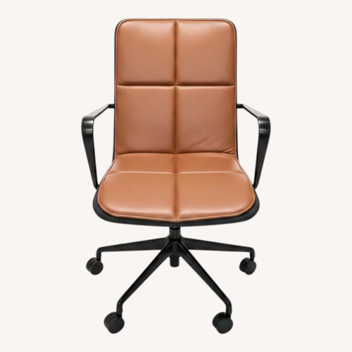 Used Scandi Swedese Brown Leather Conference Chairs for sale on AptDeco