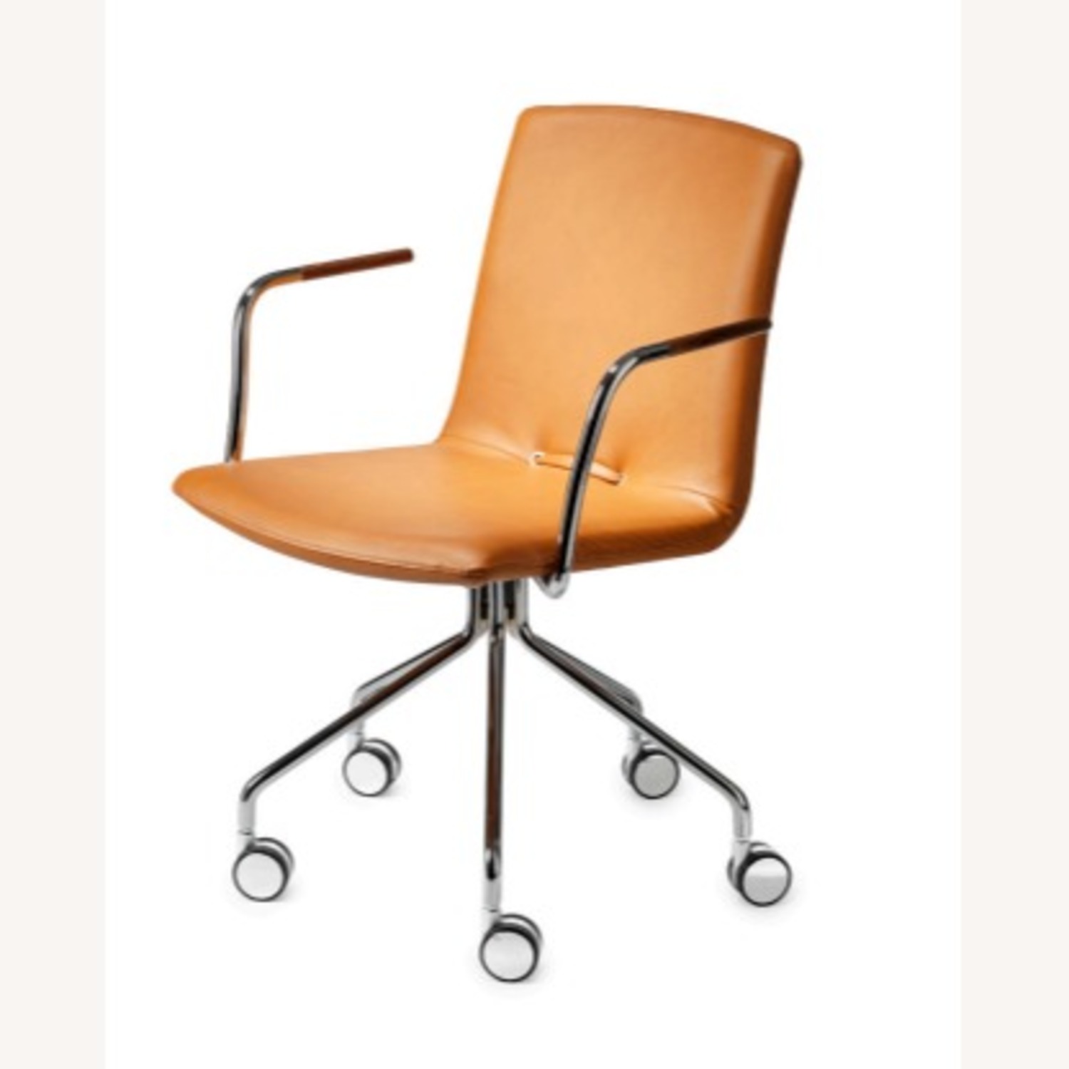 Scandi Light Brown Leather Conference Chairs - image-2