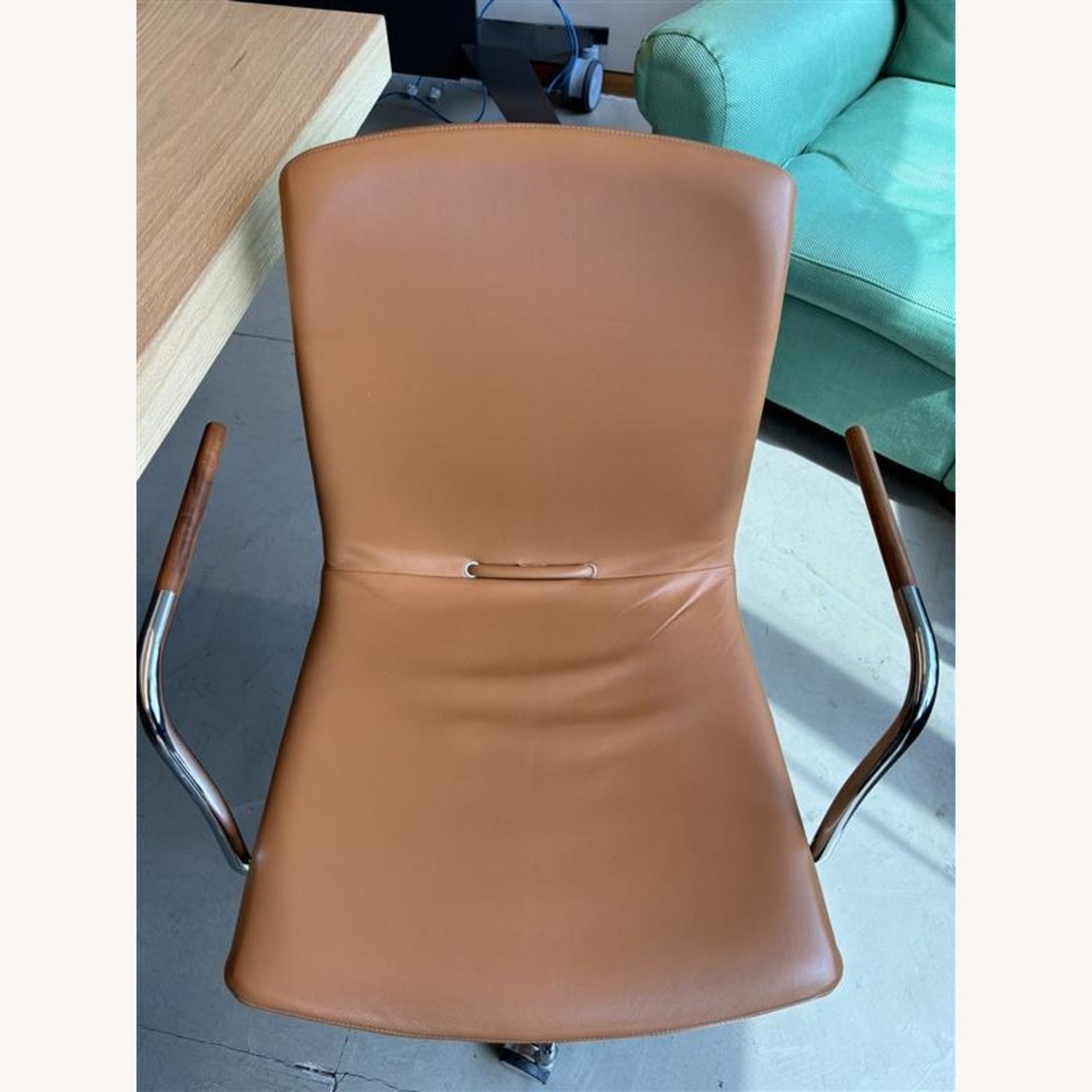 Scandi Light Brown Leather Conference Chairs - image-3