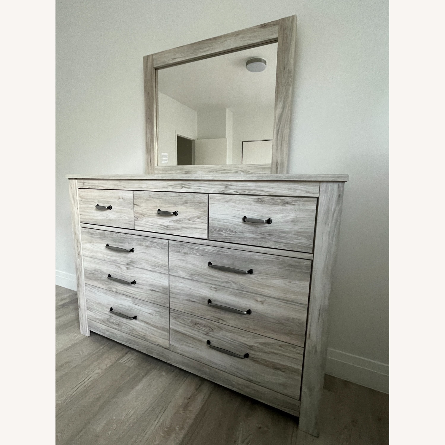 Ashley Furniture White Wood Dresser with Mirror - image-3