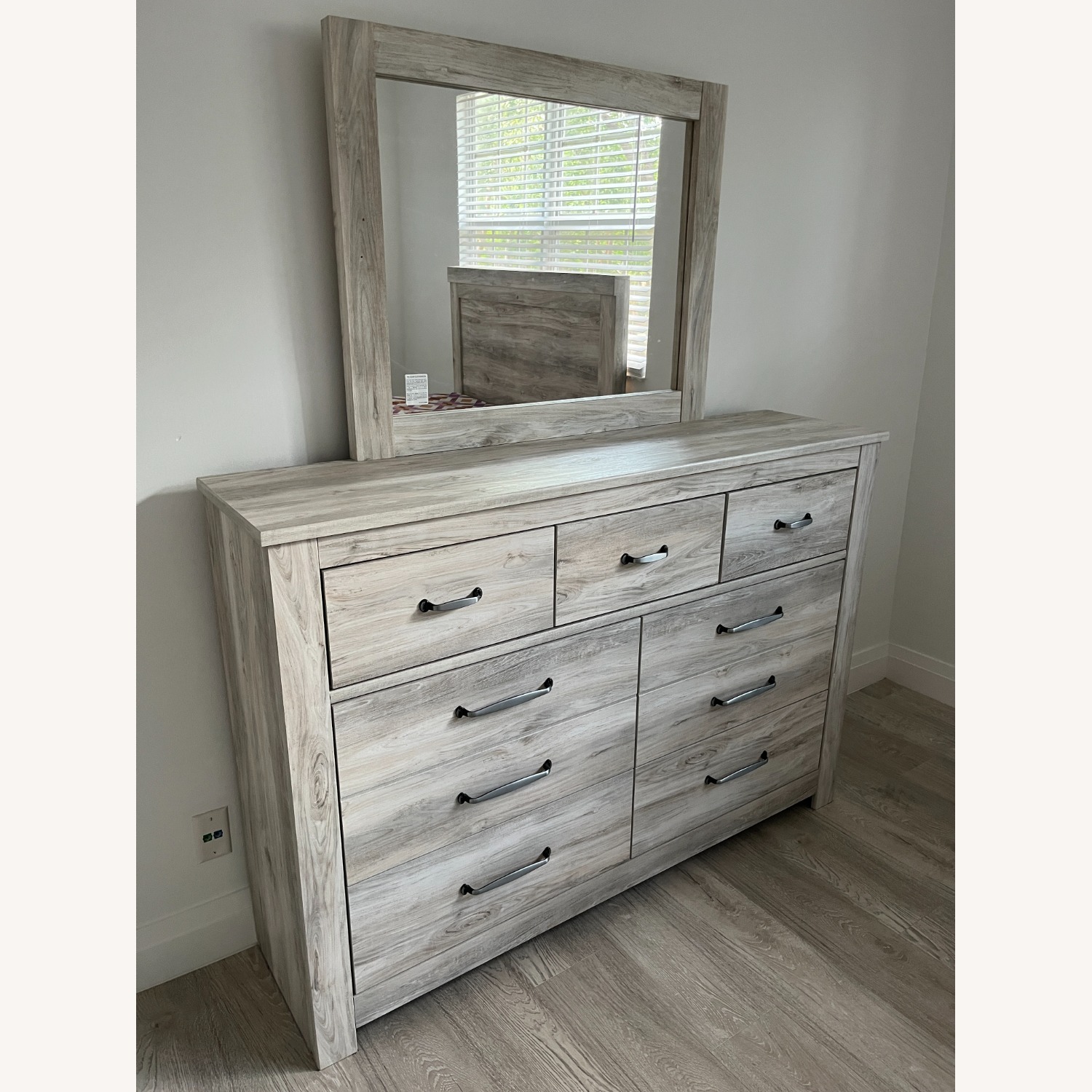 Ashley Furniture White Wood Dresser with Mirror - image-2