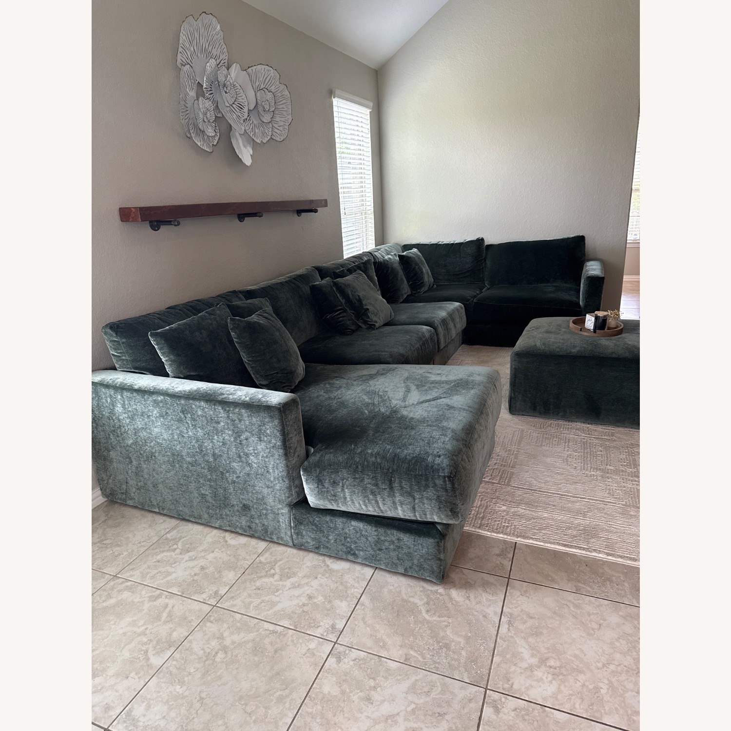 American Furniture Emerald Green sectional - image-4