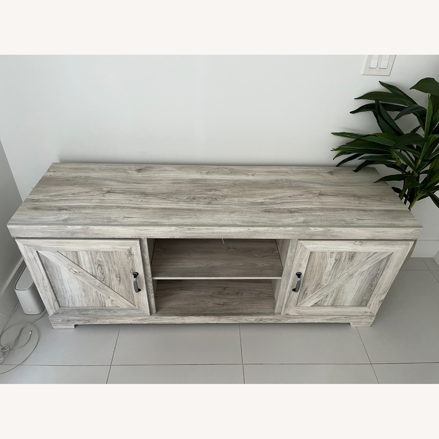 Ashley Furniture White Wood Media Storage - image-2